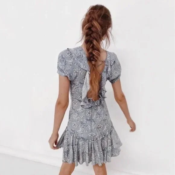 Spell & The Gypsy Celestial Mini Dress in Blue - Picture 4 of 16